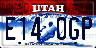 UT license plate E140GP