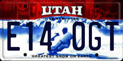 UT license plate E140GT