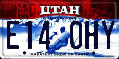 UT license plate E140HY