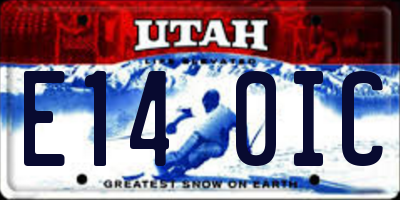 UT license plate E140IC