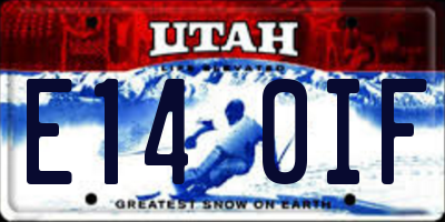 UT license plate E140IF