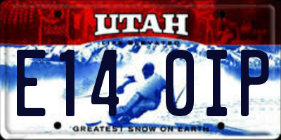 UT license plate E140IP