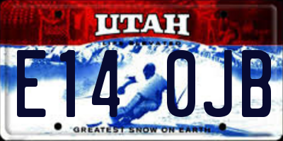UT license plate E140JB