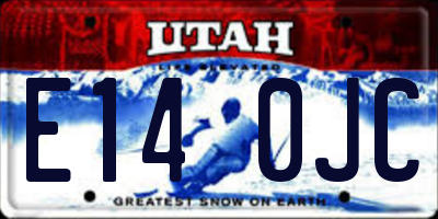 UT license plate E140JC