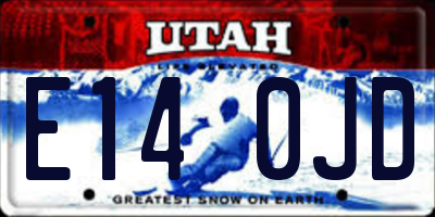UT license plate E140JD
