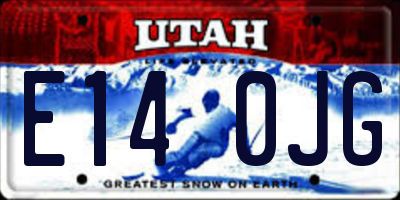 UT license plate E140JG