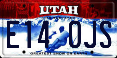 UT license plate E140JS