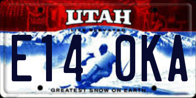 UT license plate E140KA
