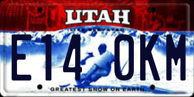 UT license plate E140KM