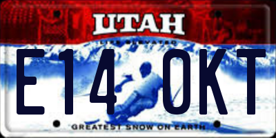UT license plate E140KT