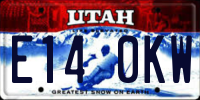 UT license plate E140KW