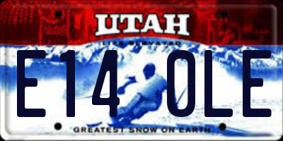 UT license plate E140LE