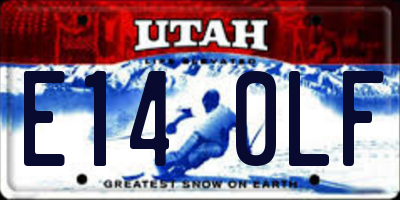 UT license plate E140LF
