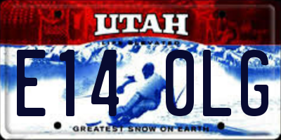 UT license plate E140LG