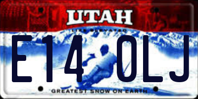 UT license plate E140LJ