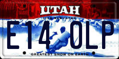 UT license plate E140LP