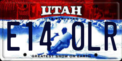 UT license plate E140LR