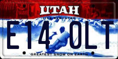 UT license plate E140LT