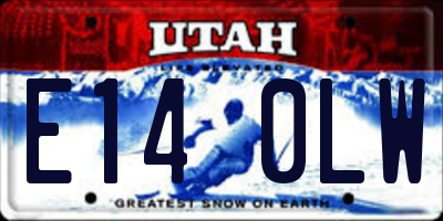 UT license plate E140LW