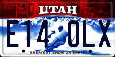 UT license plate E140LX