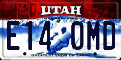 UT license plate E140MD