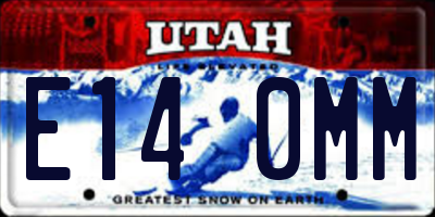 UT license plate E140MM