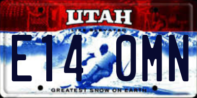 UT license plate E140MN