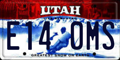 UT license plate E140MS