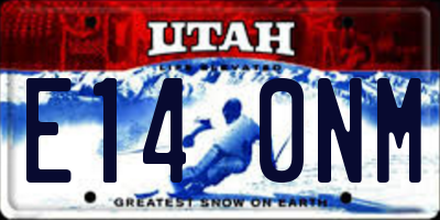 UT license plate E140NM