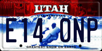 UT license plate E140NP