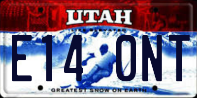 UT license plate E140NT