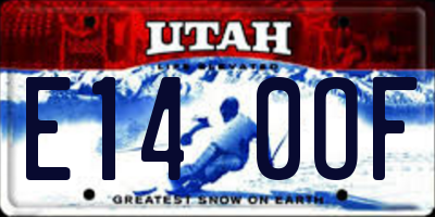UT license plate E140OF