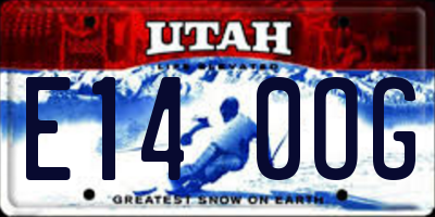 UT license plate E140OG