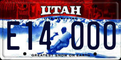 UT license plate E140OO