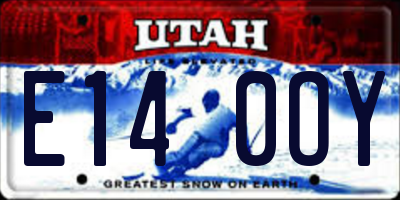 UT license plate E140OY