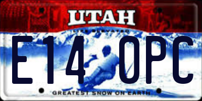 UT license plate E140PC