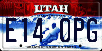 UT license plate E140PG