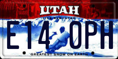 UT license plate E140PH
