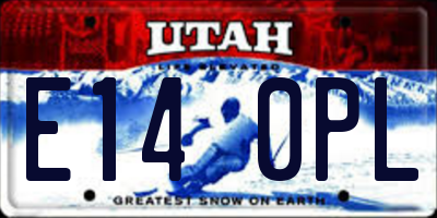 UT license plate E140PL