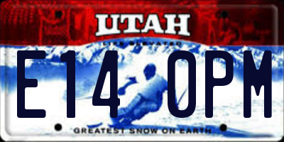 UT license plate E140PM