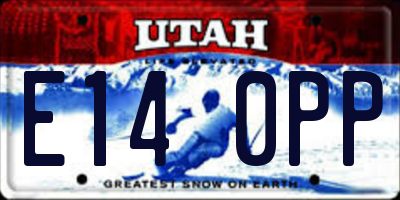 UT license plate E140PP