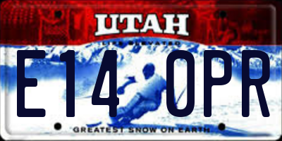 UT license plate E140PR