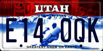 UT license plate E140QK