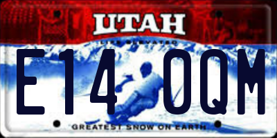 UT license plate E140QM