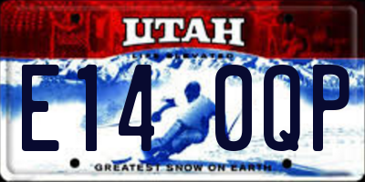 UT license plate E140QP