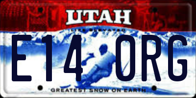 UT license plate E140RG