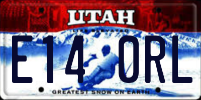 UT license plate E140RL