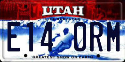 UT license plate E140RM