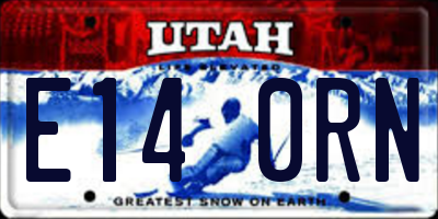UT license plate E140RN