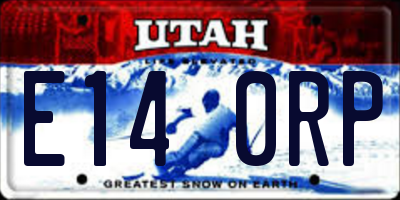 UT license plate E140RP